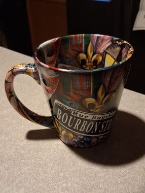 Rue Bourbon Bourbon Street Fleur-de-Lis Ceramic Mug - Multicolor